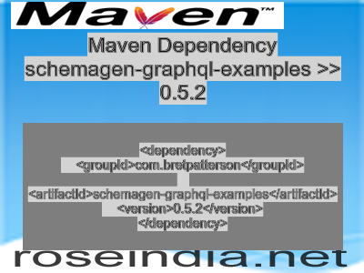 Maven dependency of schemagen-graphql-examples version 0.5.2