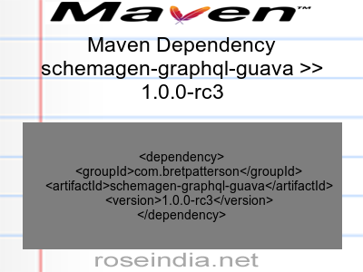 Maven dependency of schemagen-graphql-guava version 1.0.0-rc3