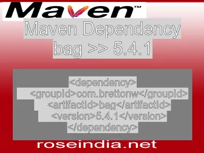 Maven dependency of bag version 5.4.1