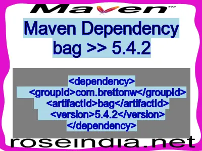 Maven dependency of bag version 5.4.2