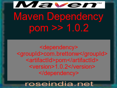 Maven dependency of pom version 1.0.2