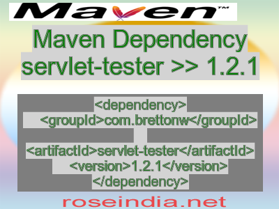 Maven dependency of servlet-tester version 1.2.1
