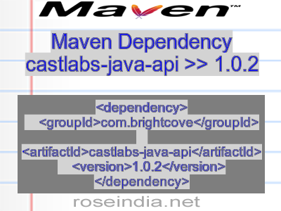 Maven dependency of castlabs-java-api version 1.0.2