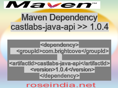 Maven dependency of castlabs-java-api version 1.0.4