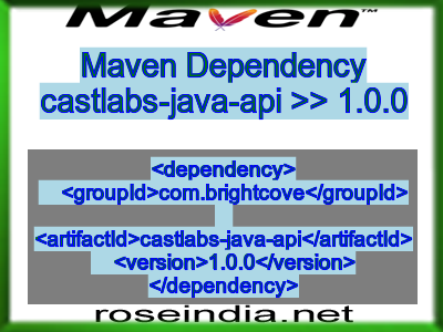 Maven dependency of castlabs-java-api version 1.0.0