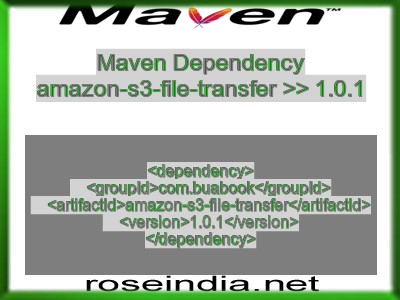Maven dependency of amazon-s3-file-transfer version 1.0.1