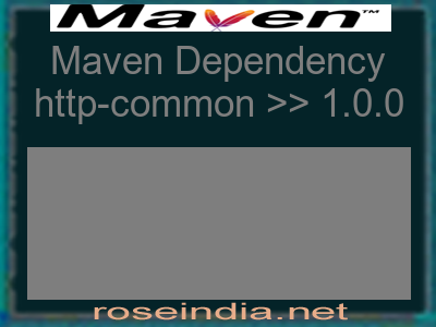 Maven dependency of http-common version 1.0.0