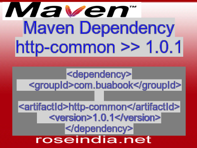 Maven dependency of http-common version 1.0.1