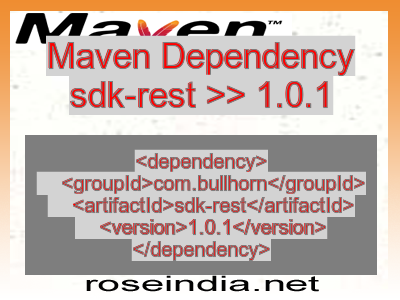 Maven dependency of sdk-rest version 1.0.1