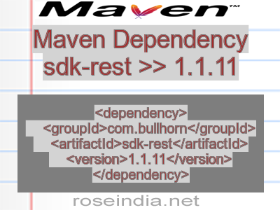 Maven dependency of sdk-rest version 1.1.11