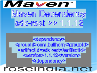 Maven dependency of sdk-rest version 1.1.12