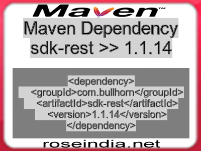 Maven dependency of sdk-rest version 1.1.14