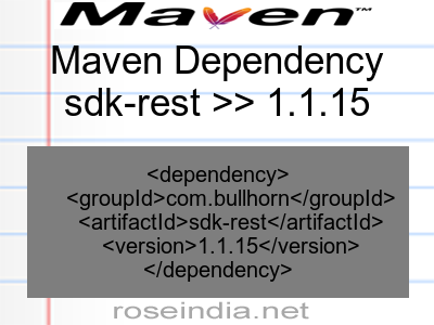 Maven dependency of sdk-rest version 1.1.15