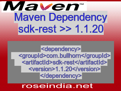 Maven dependency of sdk-rest version 1.1.20