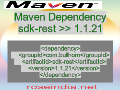 Maven dependency of sdk-rest version 1.1.21
