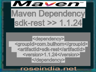 Maven dependency of sdk-rest version 1.1.24