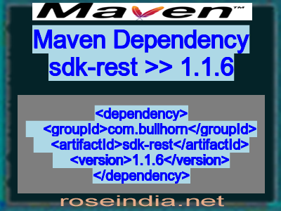 Maven dependency of sdk-rest version 1.1.6