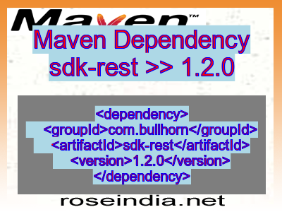 Maven dependency of sdk-rest version 1.2.0