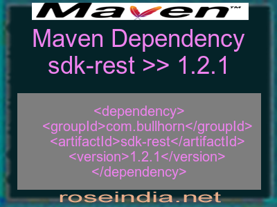 Maven dependency of sdk-rest version 1.2.1