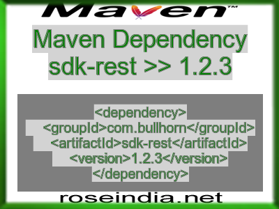 Maven dependency of sdk-rest version 1.2.3