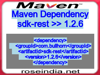 Maven dependency of sdk-rest version 1.2.6