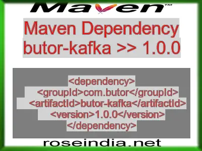 Maven dependency of butor-kafka version 1.0.0