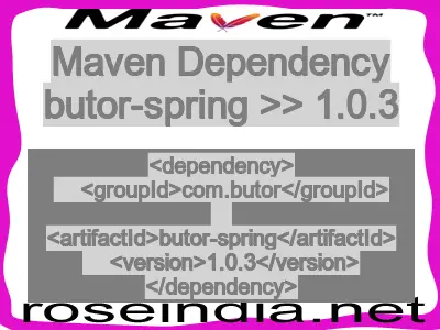 Maven dependency of butor-spring version 1.0.3