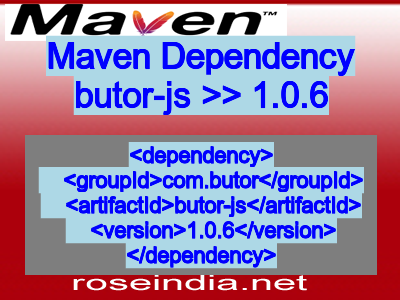 Maven dependency of butor-js version 1.0.6