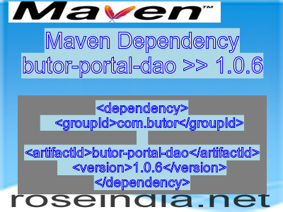 Maven dependency of butor-portal-dao version 1.0.6