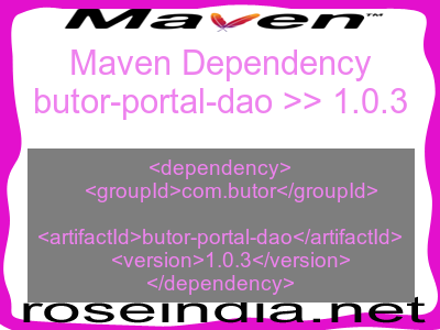 Maven dependency of butor-portal-dao version 1.0.3
