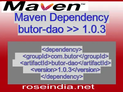 Maven dependency of butor-dao version 1.0.3