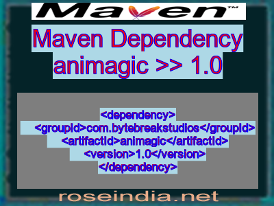 Maven dependency of animagic version 1.0