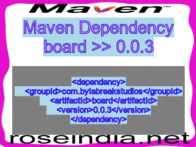 Maven dependency of board version 0.0.3