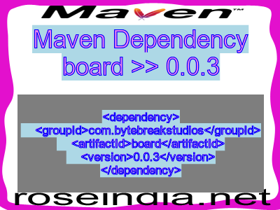 Maven dependency of board version 0.0.3