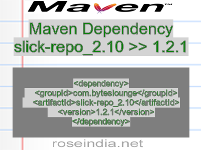 Maven dependency of slick-repo_2.10 version 1.2.1
