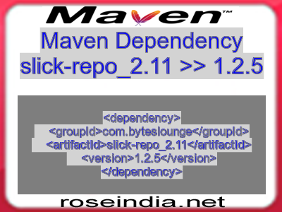 Maven dependency of slick-repo_2.11 version 1.2.5