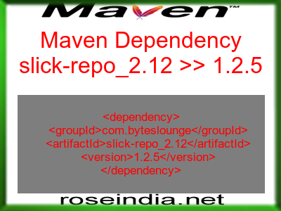 Maven dependency of slick-repo_2.12 version 1.2.5