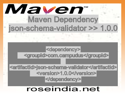 Maven dependency of json-schema-validator version 1.0.0