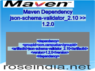 Maven dependency of json-schema-validator_2.10 version 1.2.0