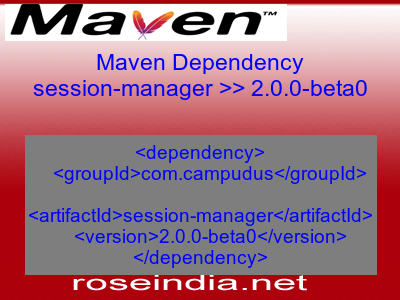 Maven dependency of session-manager version 2.0.0-beta0