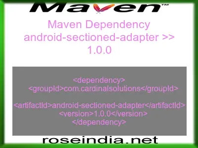 Maven dependency of android-sectioned-adapter version 1.0.0