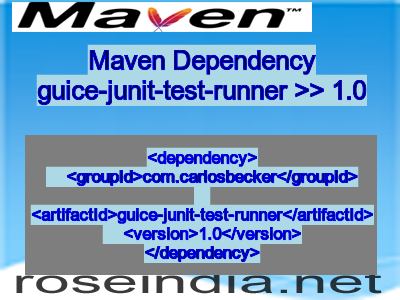 Maven dependency of guice-junit-test-runner version 1.0