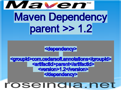 Maven dependency of parent version 1.2