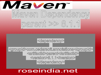 Maven dependency of parent version 8.1.1