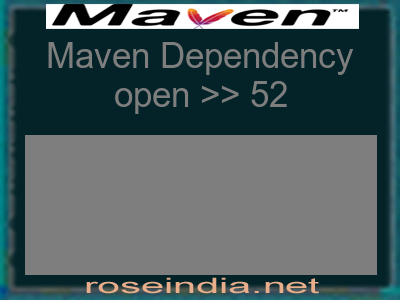 Maven dependency of open version 52