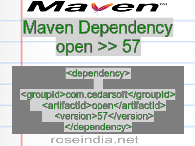 Maven dependency of open version 57