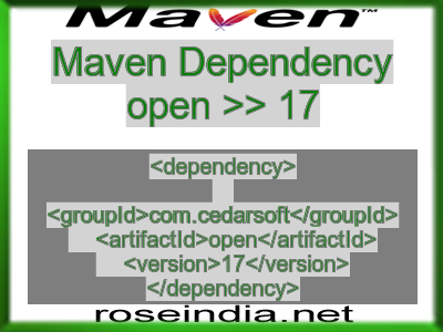 Maven dependency of open version 17