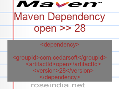 Maven dependency of open version 28