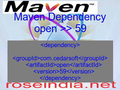 Maven dependency of open version 59