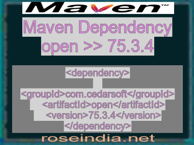 Maven dependency of open version 75.3.4